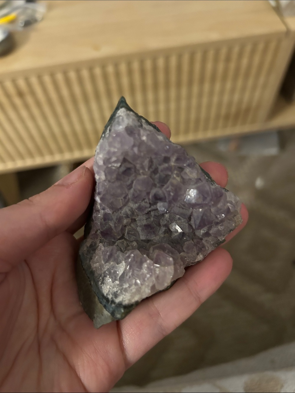 Amethyst Crystal Cluster - Purple Decorative Home Accent